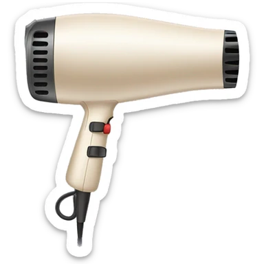 Light beige colored hair dryer sticker
