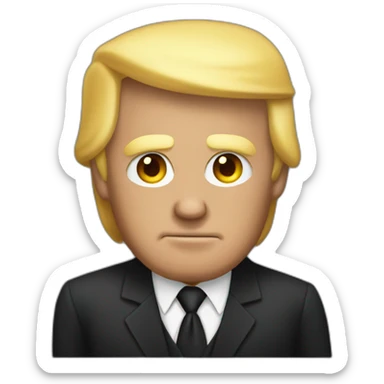 Donald Trump peau noir sticker