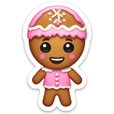 gingerbread pink sticker
