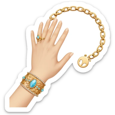 hand with bracelet sticker