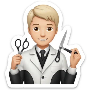 hairdresser man sticker