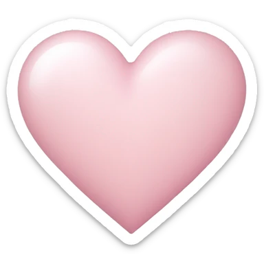 light pink heart  sticker