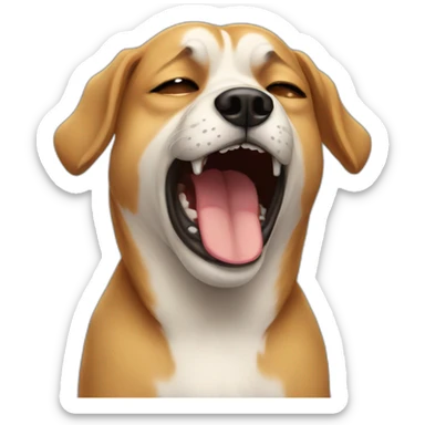 Dog crying sticker