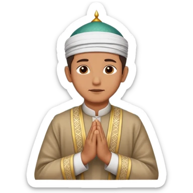 RAMADAN DAILY ROUTINE FOR A GUY PAYING IN A MOSQUE sticker