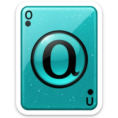 Teal Glittery uno reverse card that says no u in the middle sticker