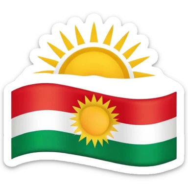 kurdistan flag sticker
