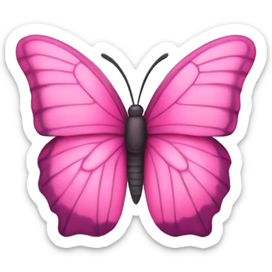 Pink butterfly  sticker