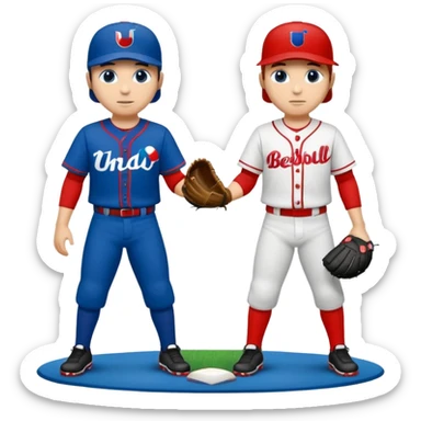 quiero dos equipos enemigos de baseball  sticker