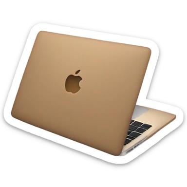 Light brown MacBook  sticker