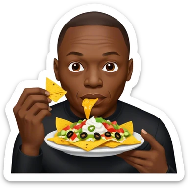 Dr Dre eating nachos sticker