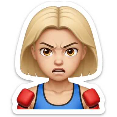angry athlete girl sticker