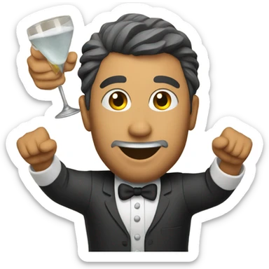 Flying bartender sticker