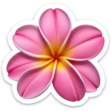 frangipani flower pink sticker