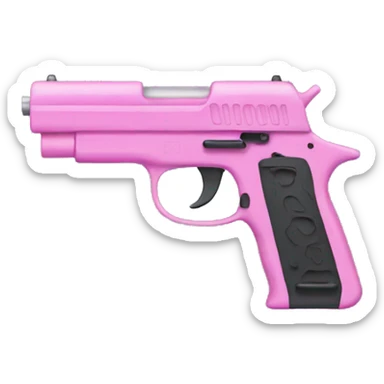 Pink gun sticker