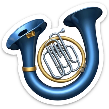 tuba redonda azul escura sticker