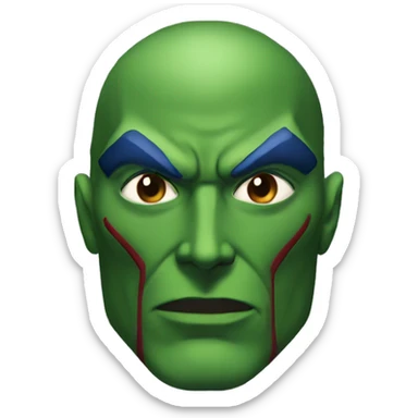 martian manhunter only face  sticker