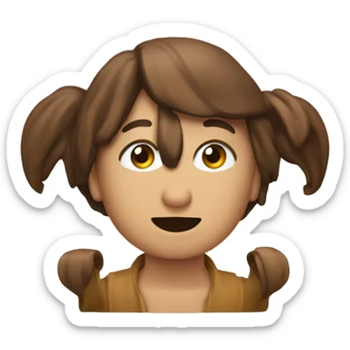 Crea una castagna con un fiocco sticker