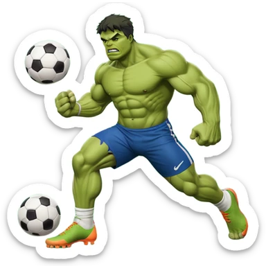 Hulk kicking soccer ball sticker