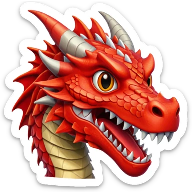 dragon de color rojo sticker