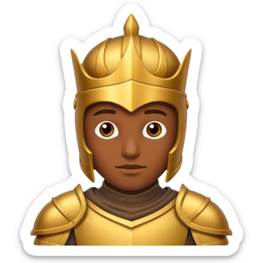 gold knight, brown skin sticker