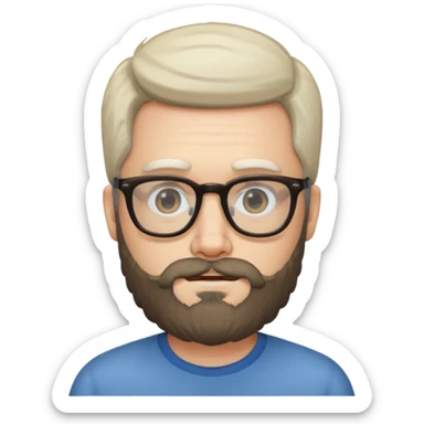 A leach with glasses and a beard  sticker