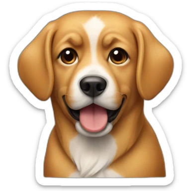 A dog which looks like Donald trump sticker