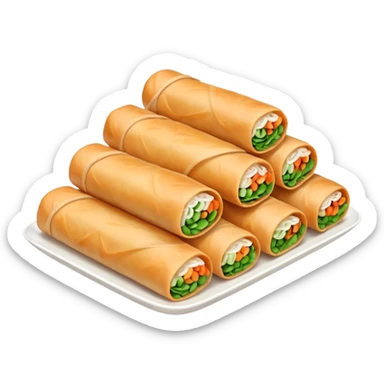 Can you make them more translucent (white-ish because they are made of rice paper) and organise them in two rows of 5 rolls? sticker