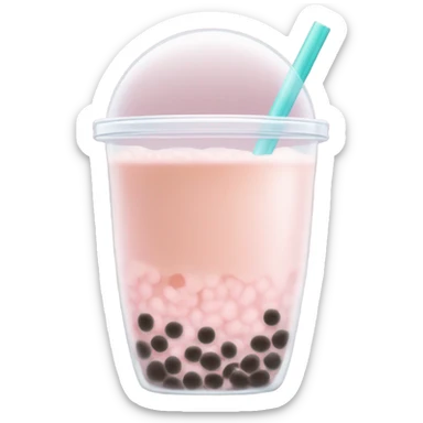 Light Pink Boba tea sticker