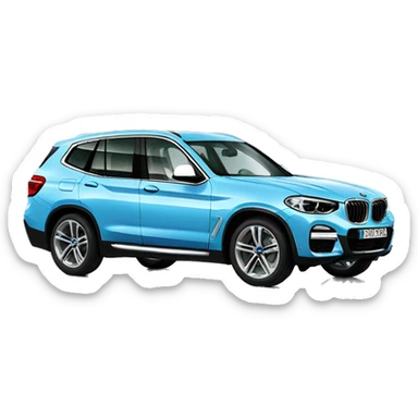 BMW X3 babyblue sticker