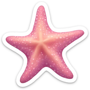 A pink sea star sticker