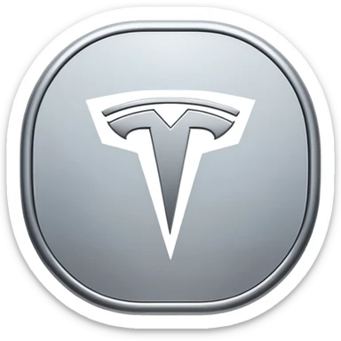 Tesla logo silver sticker