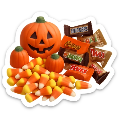 Halloween candy, remove background sticker