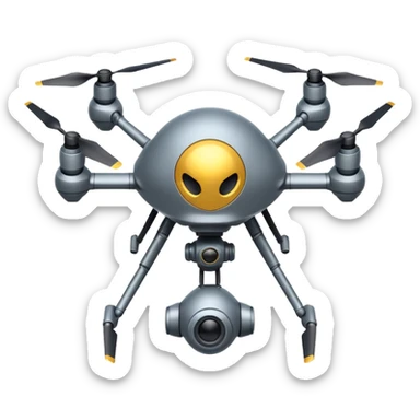 generate realistic combat drone controlled by ai sticker