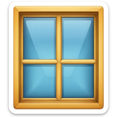 generate closed window with exterior background sticker