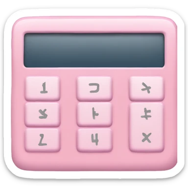 Light pink calculator  sticker