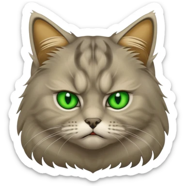 gato siberiano enfadado sticker