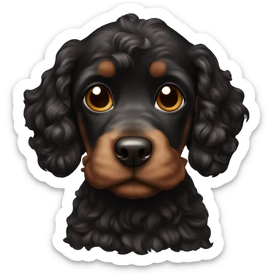 The black and brown cocker poo sticker