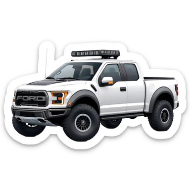 Ford f150 Raptor - Ford (Model Year: 2024) (Iconic colour: White) sticker