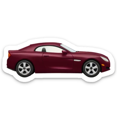 Wine red car sticker