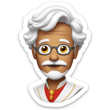 Aladdin combined with Colonel Sanders. sticker