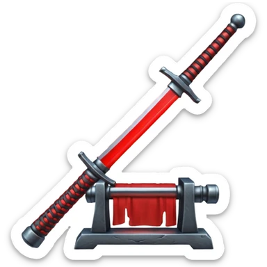 A samurai sword hot anvil sticker