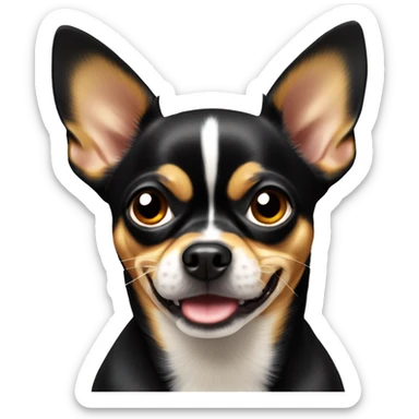 Black and tan Miniature pincher chihuahua angry  sticker