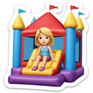 girl-sitting-in-bouncy-house sticker