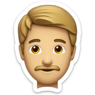 Homme qui tape avec son foit sur le côté de son visage sticker