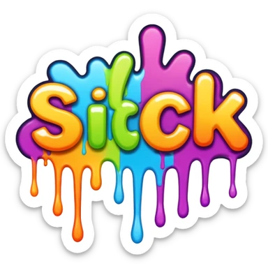 the word SICK in graffiti font sticker