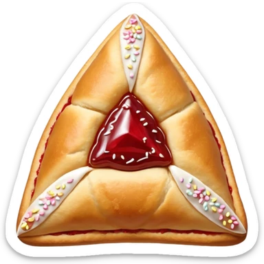 red jam hamantaschen sticker