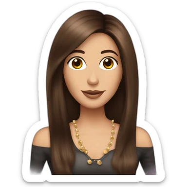 Cher brown hair alcool sticker