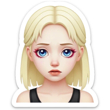 Sad rave girl  sticker