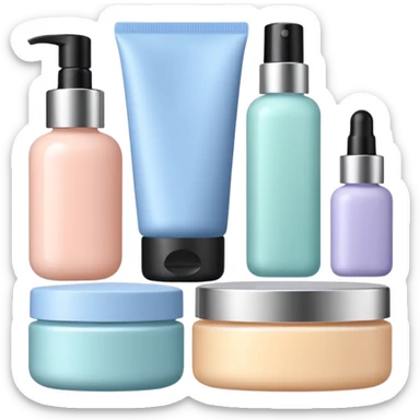 puedes crear un sticker de products de skin care que se vena aesthetic sticker