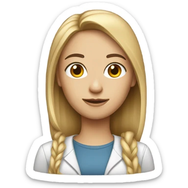 Computer science woman lighter skin and straight hair sticker